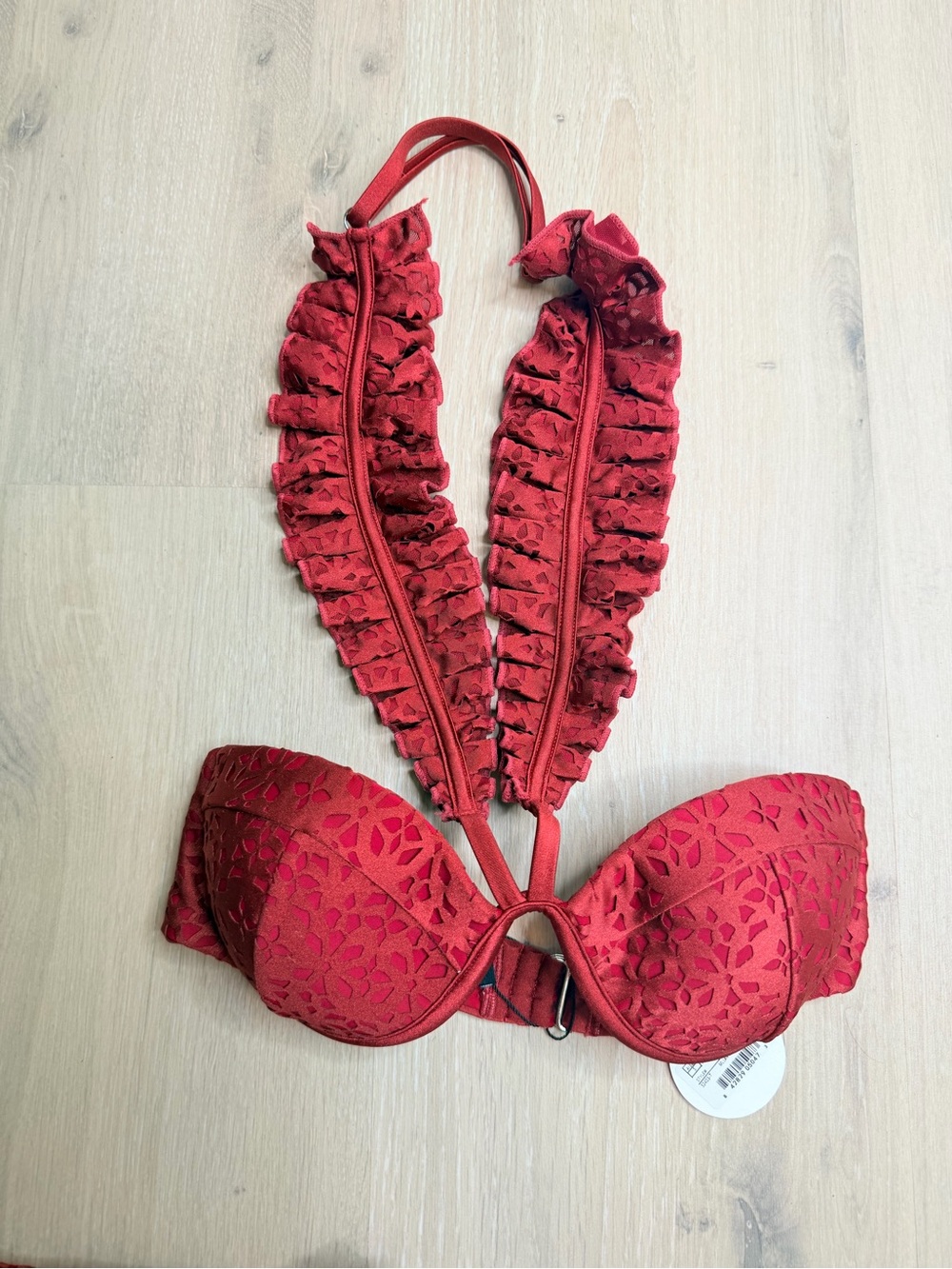 NWT ✨ Andrea Iyamah Wine ‘Mulan Bikini’ Resortwear Swimsuit Size Small - Picture 4 of 8